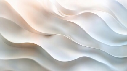 Fototapeta premium Elegant White Waves, A Serene Abstract Background for Modern Design