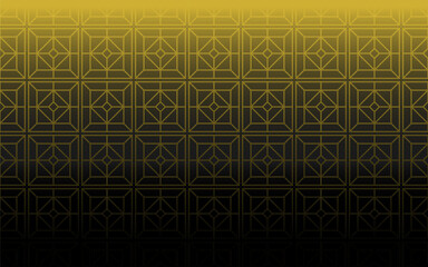 Square gold color seamless retro geometric background