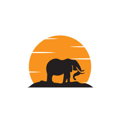 elephant logo and vector template