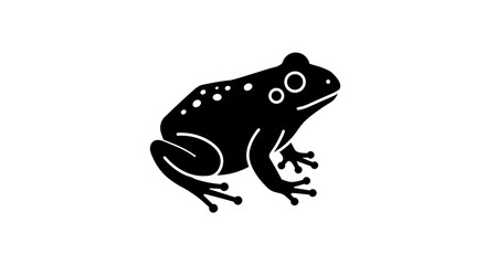 Frog Silhouette Illustration of Animal Amphibian