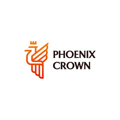 Phoenix bird brown logo luxury