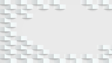 Obraz premium Geometric grey and white paper art background