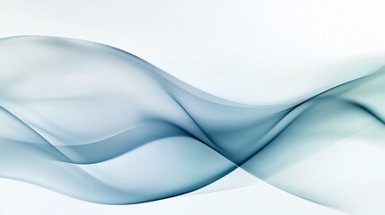 Obraz premium Elegant Abstract Background Featuring Delicate Blue Wavy Lines and Curves
