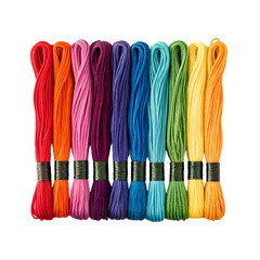 colorful beads on white background