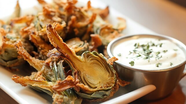 Roman Carciofi alla Giudia crispy fried artichokes rich fiber and antioxidants a traditional Jewish Roman delicacy for digestion