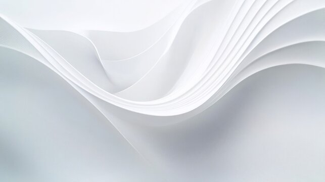 Elegant abstract white background with soft flowing lines and gentle gradients, conveying a sense of purity and sophistication