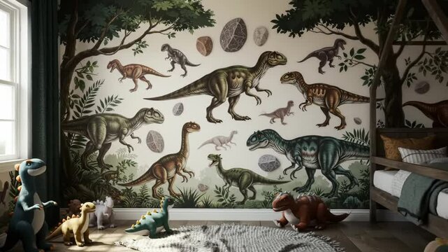 Prehistoric Interior Dinosaurs Toys Create An Imaginary World Full Of Wonder