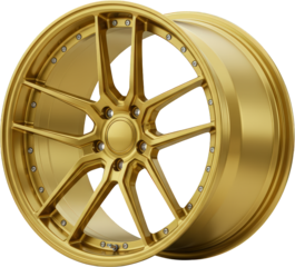 Luxury Gold Alloy Wheel Rim Multi Spoke Design Car Accessory Automobile Part