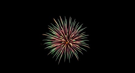 Fototapeta premium red orange fireworks art in the night sky