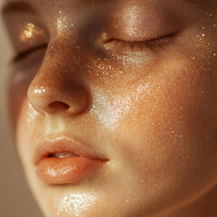 glowing baby skin photography isolated on white background 