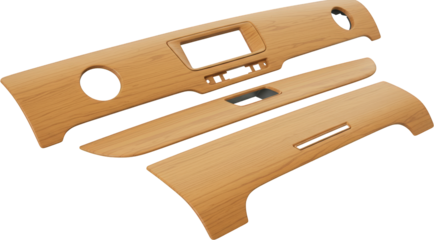 Light Wood Grain Car Dashboard Interior Trim Kit Modern Automotive Parts
