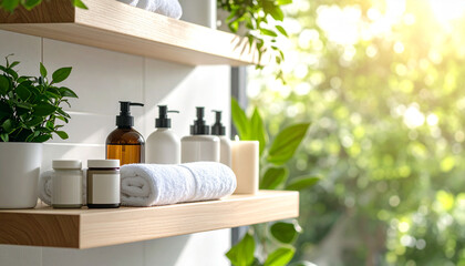 Spa-Inspired Bathroom Shelf Styling  Natural Beauty and Serenity