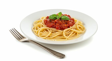 Spaghetti with Tomato Sauce and Basil