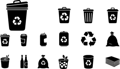 recycle bin with recycle symbol