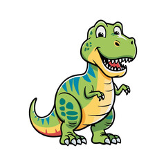 Fototapeta premium Cheerful Cartoon Tyrannosaurus Rex Illustration