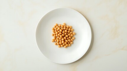 Chickpeas on a White Plate