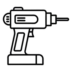 vector illustration of a hand holding a power plug Icon outline icon on white background