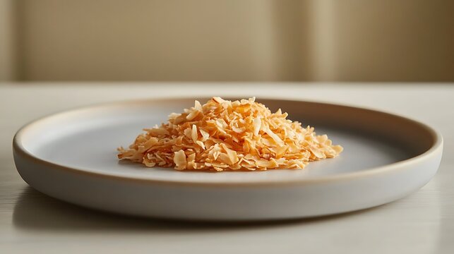 Dried Flaked Ingredient on a Plate