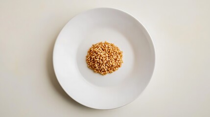 Pine Nuts on a White Plate
