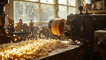 Wood Turning in Workshop: Creating a Beautiful Wooden Object with Precision