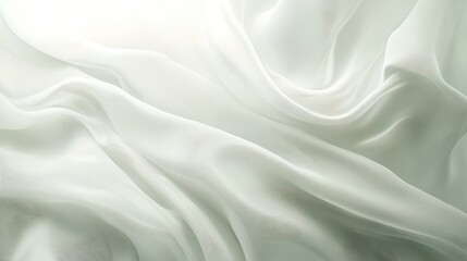 Obraz premium an abstract scene with flowing fabric like forms in soft shades of green and gray