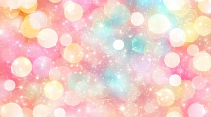 Fototapeta premium Pastel bokeh lights, soft, dreamy