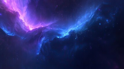 this is a captivating image of outer space featuring a galaxy with vibrant hues of purple and blue swirling amidst an expansive black background