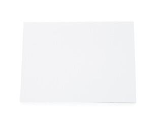 One blank greeting card on white background