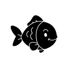Cute cartoon Fish coloring book illustration vector design templates simple and modern
