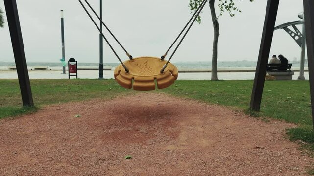 Swing in the Childrens Playground