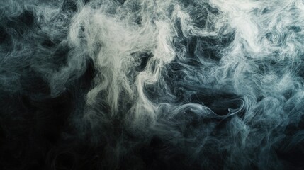 Obraz premium this is an image that features two distinct parts. on the left side, there is a photograph of dark, swirling clouds with a gradient of lighter shades towards the bottom