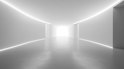 Obraz premium an ultra modern interior space characterized by minimalistic design and futuristic aesthetics
