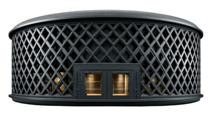 Elegant Audio Device: Capturing the essence of auditory innovation, this photograph presents an avant-garde audio device in a sleek and sophisticated studio setting. 