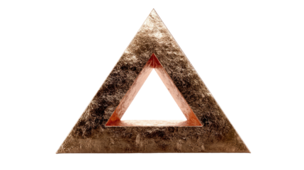 Geometric Abstract: A captivating abstract depiction of a triangle, crafted with a sense of depth and visual intrigue, inviting viewers to contemplate its forms and symbolic resonance.