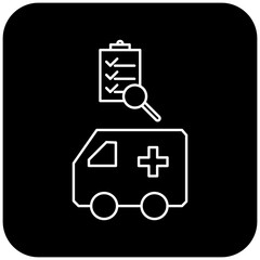 Fototapeta premium ambulance inspection icon design