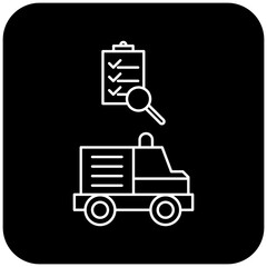 Naklejka premium ambulance inspection icon design