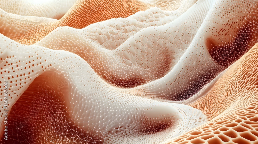 Poster abstract network design with soft color transitions.