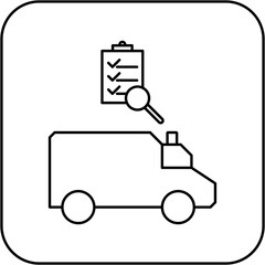 ambulance inspection icon design
