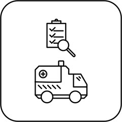 ambulance inspection icon design