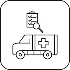 ambulance inspection icon design