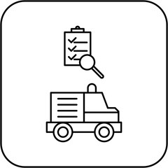 ambulance inspection icon design