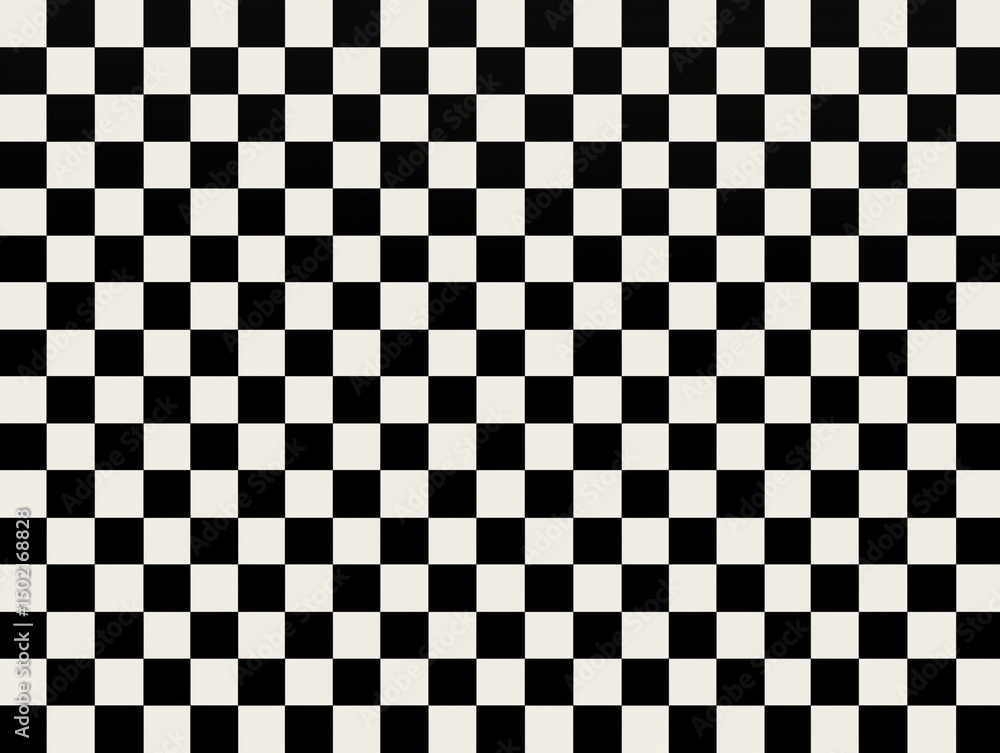 Poster classic black and white checkered pattern background, a timeless design for various creative applica