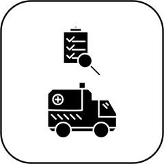 ambulance inspection icon design