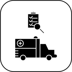 ambulance inspection icon design