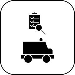 ambulance inspection icon design