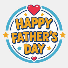 Happy fathers day celebration vector design white background