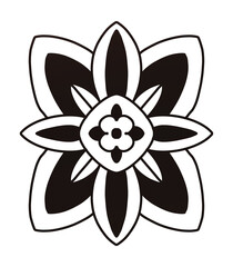 black and white flowers