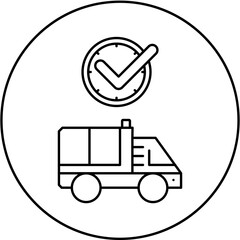 ambulance icon design on time