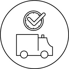 ambulance icon design on time