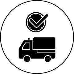 ambulance icon design on time